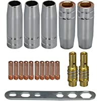 MB15 15AK Punta de contacto 0-9mm M6 y Tips Holder Difusor y Copa escudo Para MB15 15AK Antorcha Soldadura MIG 18pk